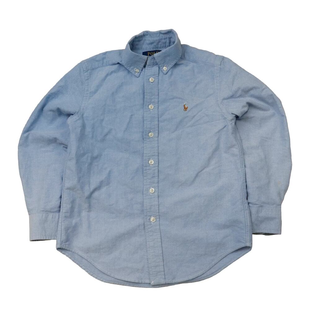 Vintage Polo Ralph Lauren Blue Button Up Kids Size S